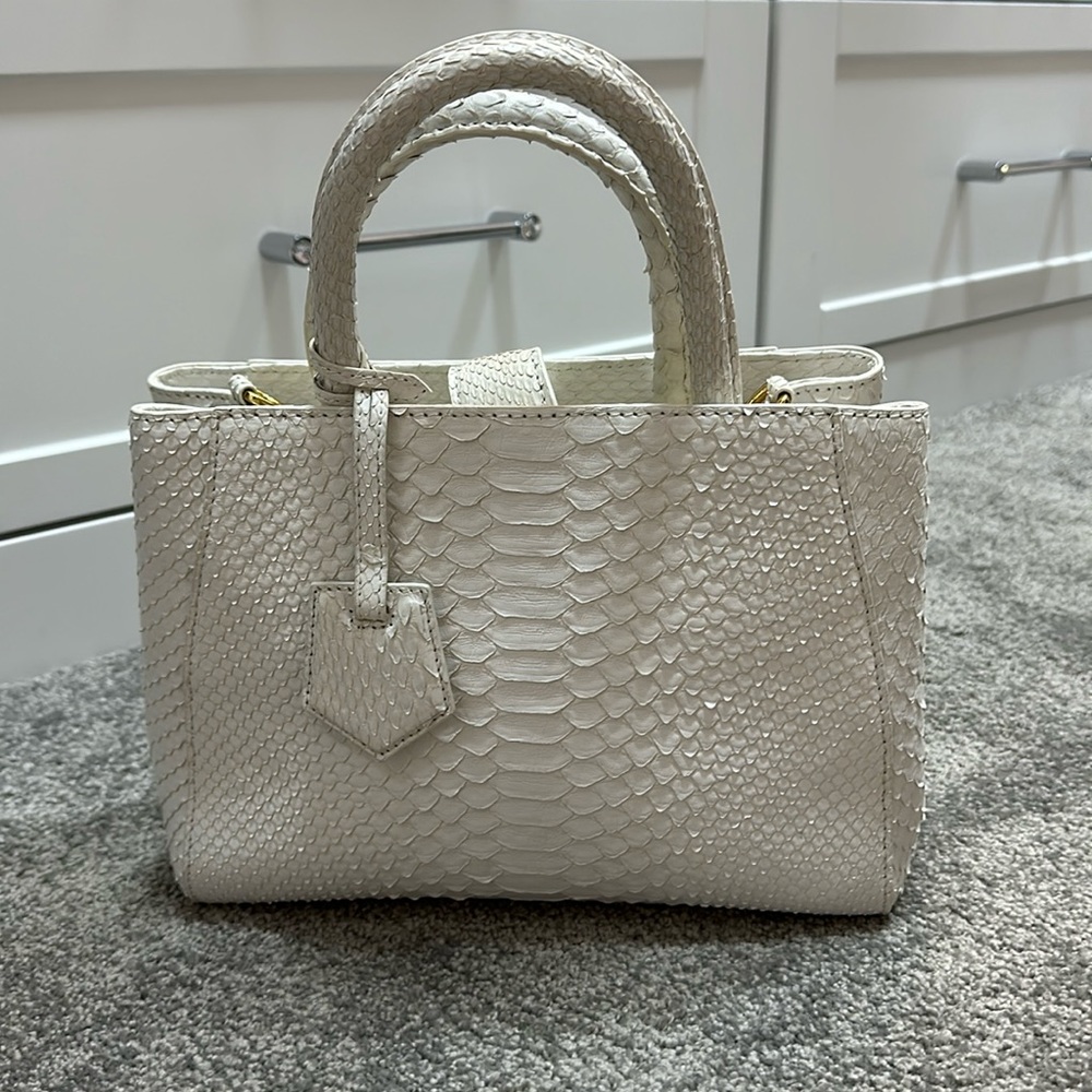 Gorgeous skin handbag with shoulder strap